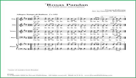 Who composed rosas pandan?